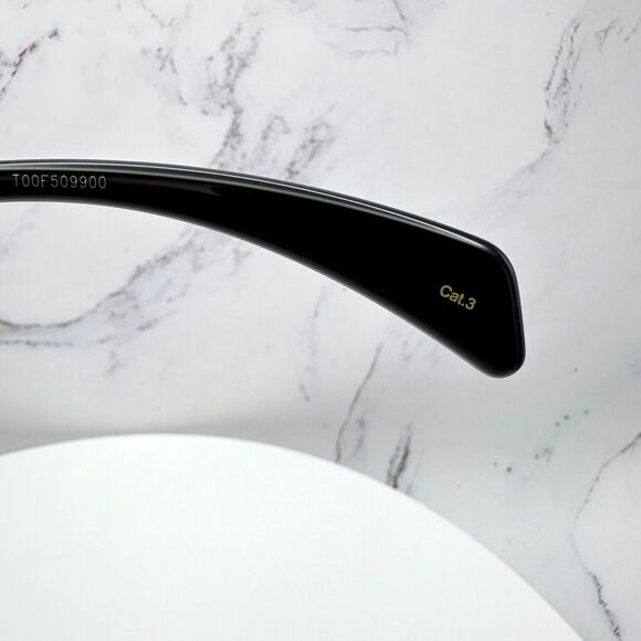 New Gucci Sunglasses Black Rectangle Square GG Logo Triple Black 54mm - Picture 7 of 16